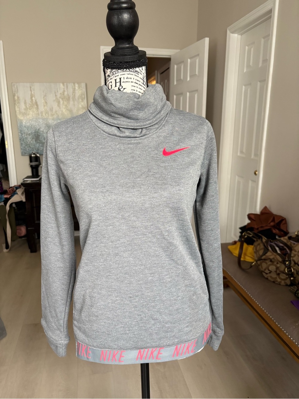 Girls Nike Grey Pullover turtleneck